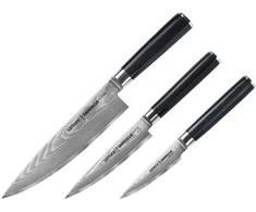 Samura Damascus Professional Japanese Kitchen Set von drei Messern
