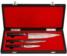 Samura Damascus Professional Japanese Kitchen Set von drei Messern