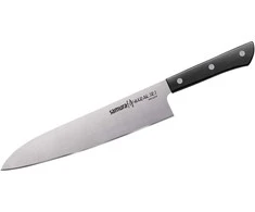 Samura Harakiri SHR-0087B 24 cm profesionalus šefo peilis | AUS-8 ašmenys, juoda ergonominė rankena