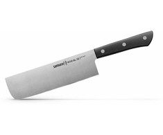 Samura HARAKIRI universalus virtuvinis peilis NAKIRI 6,7"/170mm 59 HRC su juoda rankena