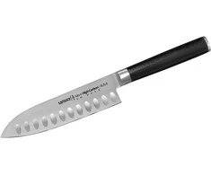 SAMURA MO-V Santokumesser, 138 mm, Hochleistungs-japanischer Nerūdijantis plienas, rasiermesserscharfe Kante, ergonomischer Griff