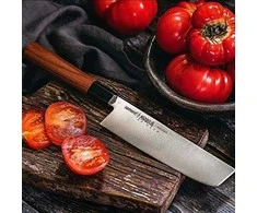 SAMURA Okinawa Professionelles Japanisches Küchen-Nakiri-Messer 172mm/6.8 "