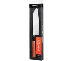 Samura OKINAWA universali virtuvės santoku peilis 6,9 colio / 175 mm, pagamintas iš japoniško plieno (AUS 8), 59 HRC grūdintas