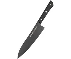 Samura SHADOW Grand Santoku virtuvinis peilis 197 mm – juodas nelimpantis danga, profesionalus pjovimas