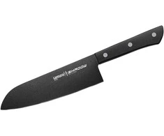 Samura SHADOW Universalus Santoku peilis su juoda nepridegančia danga 7,0"/175mm iš AUS 8 japoniško plieno 59 HRC