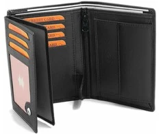NEEDIVYOU Men's Real Lether Wallet RFID Sequirity