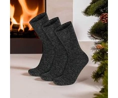 NEEDIVYOU Men's Warm Wool Socks, 3 pairs set