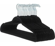 NEEDIVYOU Juodas velvet clothes hangers, 20 pcs