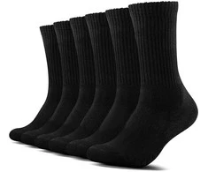 NEEDIVYOU Sports Socks for Men, Juodas, 6 pairs