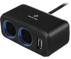 Neoline SL-211 automobilio cigarečių lizdo skirstytuvas x2+1USB