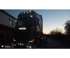 Apšviestas užrašas SCANIA iš nerūdijančio plieno (baltas)