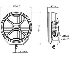 Halogenas SKYLED Crux 9X 9" FULL LED (40W, 11 000 lm, 10–32V)
