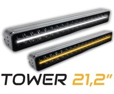 SKYLED TOWER 21,2" LED juosta (537 mm) su dinaminiu padėties apšvietimu (balta/oranžinė), kat. nr. 130.212LBDT