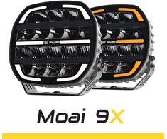 Tolimos šviesos žibintas SKYLED Moai 9X Juodas FI220 (162W balta ir oranžinė pozicija) R149/R148/R10 - juodas korpusas