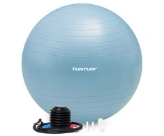 Gimnastikos kamuolys Tunturi Gymball 65–75 cm, Light Mėlyna, Anti Burst (Diametras: 65 cm)