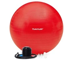 Gimnastikos kamuolys Tunturi Gymball 55 cm, Raudona, Anti Burst