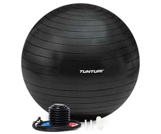 Tunturi Gymball Mankštos kamuolys su pompa 75cm, juodas