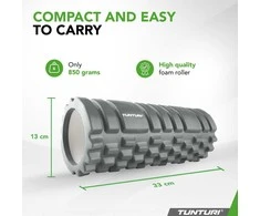 Masažinis Volas Tunturi Yoga Grid Foam Roller, 33 cm (Spalva: Pilka)