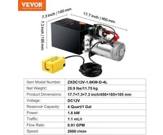 VEVOR Hidraulinis vienpusių veiksmų siurblys 12V