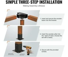 VEVOR Pergolos laikiklių komplektas 4"x4"