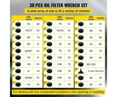 Vevor 30 dalių alyvos filtro raktų rinkinys – 3/8" su galvutėmis ir dėklu