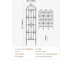 VEVOR Metalinė sodo atrama vijokliniams augalams 220x51 cm