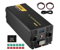 VEVOR Pure sinusoides keitiklis 5000W 12V į 230V LCD