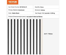 VEVOR Laiptų metalinės balustrados 51 vnt.