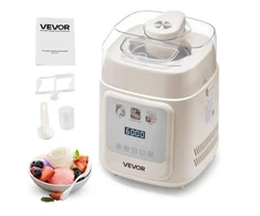 Vevor 1 litras automatinė ledų gaminimo mašina su kompresoriumi
