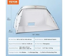 VEVOR Nešiojama purškimo dažų palapinė 305 cm x 213 cm