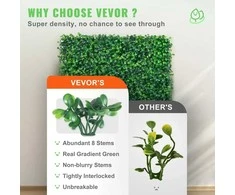Vevor Dirbtinės buxus plokštės 12vnt 25cm x 25cm
