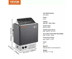VEVOR 8kW elektrinė pirties krosnelė su valdymu
