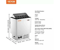 VEVOR 8 kW elektrinė sauna su įmontuotu valdymu