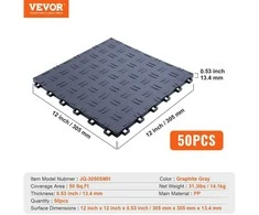 VEVOR Interlocking spynų garažo plytelės