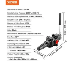 VEVOR Hidraulinis vieno skirstytuvo vožtuvas 95 l/min