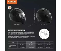Vevor Motociklų šalmas su "Bluetooth" lizdo funkcija