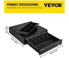 VEVOR Kasos stalčius, 16" 12 V, POS sistemai