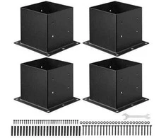 Vevor 4 vnt. 10x10 cm stulpų pagrindo atrama