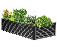 Vevor Metalinė daržovių lysvė 180x90x60cm tamsiai pilka
