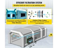 VEVOR Pripučiamas dažymo tentas su filtru 8,5x4,6x3 m