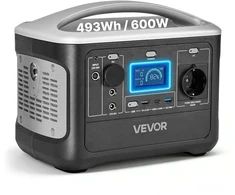 VEVOR Nešiojama 600W elektros stotis su LiFePO4 akumuliatoriumi