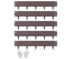 Vevor Plieninis kraštovaizdžio apvadas 5 vnt 99 x 13 cm rudas