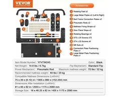 VEVOR Vertikalus išskleidžiamas sieninis lovos rėmo komplektas