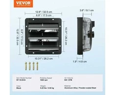 VEVOR Oro ištraukimo ventiliatorius 254mm su nuotoliniu