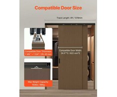 VEVOR Dviejų durų bėgių sistema 122 cm