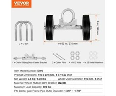 VEVOR Slankiojančių vartų rinkinys 6" 600 kg