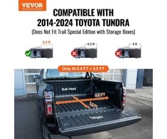 VEVOR Trifoldinis Toyota Tundra bagažinės dangtis 2014-2024