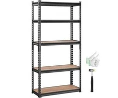 VEVOR Tvirtas metalinis sandėliavimo stelažas 5 aukštų, iki 190 kg 75x30x152 cm