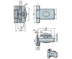 ABLOY durų vyriai garinės pirties durims, bronza, ABLFL65
