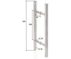 Andres Glass Solutions AD Durų rankena stiklinėms durims Premium